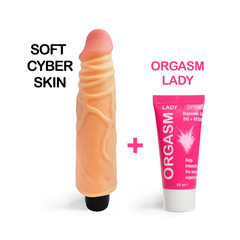 Vibrator CiberSkin Soft + gel za orgazam na poklon. recenzije i popusti sexshop