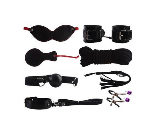 BDSM Bondage Kit u crnoj boji 8 delova recenzije i popusti sexshop